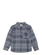 Shirt Ls Check En Fant Blue