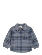 Shirt Ls Check En Fant Blue