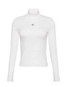 Ls Woven Label Turtleneck Calvin Klein Jeans White