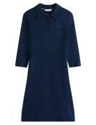 Soft Wool Half Sl F&F Polo Dress Tommy Hilfiger Navy