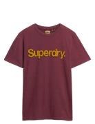 Classic Core Logo Shadow Tee Superdry Burgundy