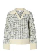 Yaslivia Ls V-Neck Knit Pullover Noos YAS Cream