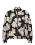 Lora Poly Jacquard Bomber French Connection Black
