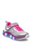 Girls Eternal Heart Lights Ton Of Love Skechers Silver