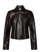 Sweep Leather Shirt Red Wine Leather-38 Hope Burgundy