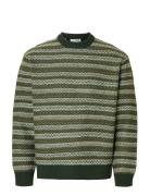 Slhrevy Ls Knit Relaxed Jac Crew Neck Selected Khaki