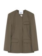 Roe - Light Wool Blend Day Birger Et Mikkelsen Khaki