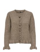 Onlrima Life Ls Fril Butto Cardi Cs Knt ONLY Brown