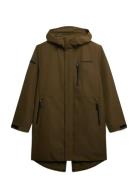 Hooded Tech Fishtail Parka Superdry Sport Brown
