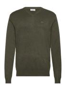 Ecovero V-Neck L/S Knit Lindbergh Khaki