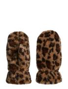 Pcnetty Teddy Mittens Bc Pieces Brown
