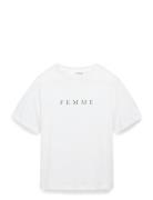 Slfvilja Ss Printed Tee W Noos Selected White