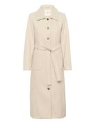 Crclara Long Coat Cream Cream