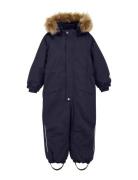 Snow Suit W. Fur Minymo Navy