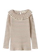 Nmfosophia Ls Slim Top Lil Lil'Atelier Cream