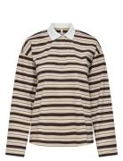 Onlaminah Life L/S Stripe Polo Top Jrs ONLY Patterned