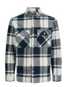 Jprrayle Melange Check L/S Overshirt Sn Jack & J S Navy