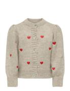 Kmgsilla Ls O-Neck Cardigan Knt Kids Only Beige