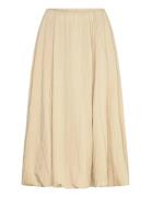 Slfrolan Hw Bubble Hem Midi Skirt Selected Cream