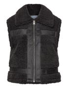 Msalda Faux Fur Vest Minus Black