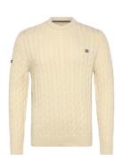 Cotton Cable Knit Crew Superdry Cream