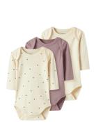 Nbfbody 3P Ls Heart Noos Name It Cream