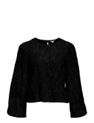 Objlucie L/S Re O-Neck Top Noos Object Black