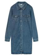 Vmjennie Ls Short Denim Dress Ga Noos Vero Moda Blue