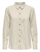 Jdysay L/S Linen Loose Shirt Wvn Noos JDY Beige
