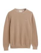 Cotton Pique C-Neck GANT Beige