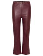 Slkaylee Pu Kickflare Pants Soaked In Luxury Burgundy