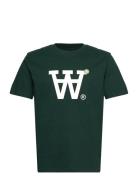 Wwace Big Logo & Badge T-Shirt WOOD WOOD Green