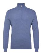 Textured Cotton Merino Half Zip GANT Blue