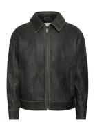 Wwjacob Leather Jacket WOOD WOOD Black