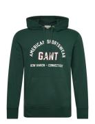 Printed Graphic Hoodie GANT Green