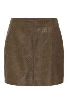 Onlsaku Braid Faux Leather Skirt Otw ONLY Brown