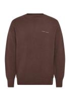 Script Knitted Crew Neck Lyle & Scott Brown
