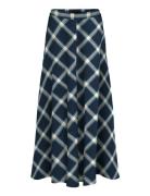 Onlwren Check Long Skirt Wvn ONLY Navy