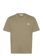 Slhreg-Salz Emb Ss O-Neck Tee Selected Khaki