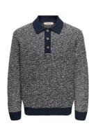 Onsalf Rlx Structure Polo Knit ONLY & SONS Navy