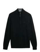 Wool Blend Half Zip Jumper Superdry Black