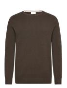 Structure O-Neck Knit Lindbergh Brown