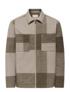 Onswake Checked Zip Overshirt ONLY & SONS Brown