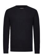 Jprblubarkley Knit Crew Neck Ch Ln Jack & J S Navy