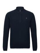 Organic Cotton Half Zip Pique Knit Knowledge Cotton Apparel Navy