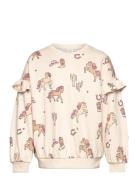 Sweatshirt With Frill Detail A Lindex Cream