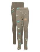Leggings 2 Pack Dinos Lindex Green