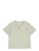 Top Ss Essentials W Placket Lindex Green