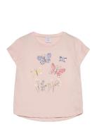 Top Ss Sequins And Flowers Lindex Pink
