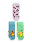 Sock 3 P Pokemon Lindex Grey
